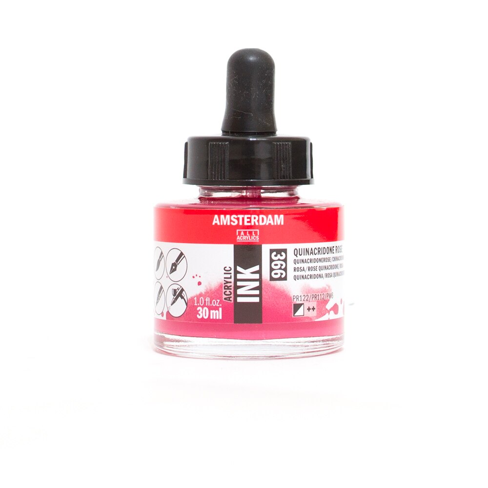 Amsterdam, Ink, Acrylic, Art & School, Acrylic, 30ml, 266260, Quinacridone Rose